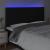 Tăblie de pat cu LED, negru, 160x5x118/128 cm, textil GartenMobel Dekor