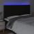 Tăblie de pat cu LED, negru, 180x5x118/128 cm, textil GartenMobel Dekor