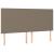 Tăblie de pat cu LED, gri taupe, 180x5x118/128 cm, textil GartenMobel Dekor