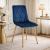 Scaun bucatarie/living, Artool, Libra, catifea bleumarin, picioare metal natur, 45x54x86.5 cm GartenVIP DiyLine