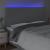 Tăblie de pat cu LED, gri deschis, 200x5x118/128 cm, textil GartenMobel Dekor
