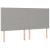 Tăblie de pat cu LED, gri deschis, 200x5x118/128 cm, textil GartenMobel Dekor