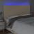 Tăblie de pat cu LED, crem, 200x5x118/128 cm, textil GartenMobel Dekor