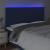Tăblie de pat cu LED, albastru, 200x5x118/128 cm, textil GartenMobel Dekor