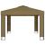 Pavilion cu acoperiș dublu, gri taupe, 3 x 3 x 2,7 m, 180 g/m² GartenMobel Dekor