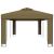 Pavilion cu acoperiș dublu, gri taupe, 3 x 6 m, 180 g/m² GartenMobel Dekor