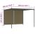 Pergolă grădină cu acoperiș retractabil gri taupe 3x3m 180 g/m² GartenMobel Dekor