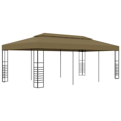 Pavilion de grădină, gri taupe, 6 x 3 x 2,7 m, 180 g/m² GartenMobel Dekor