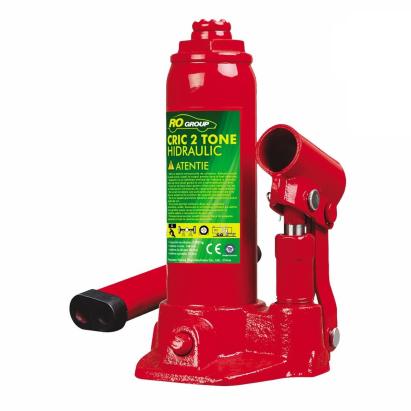 Cric hidraulic tip butelie RoGroup 2T cu supapă de siguranță