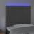 Tăblie de pat cu LED, gri închis, 80x5x118/128 cm, catifea GartenMobel Dekor