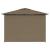Pavilion de grădină cu perdele, gri taupe, 4 x 3 m, 180 g/m² GartenMobel Dekor