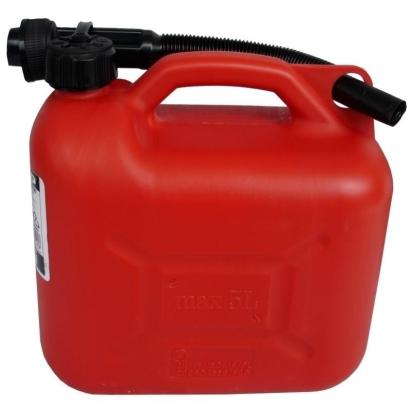 Canistră din plastic 5L cu pâlnie flexibilă RoGroup pentru transfer lichide