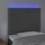 Tăblie de pat cu LED, gri închis, 90x5x118/128 cm, catifea GartenMobel Dekor