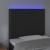 Tăblie de pat cu LED, negru, 90x5x118/128 cm, catifea GartenMobel Dekor