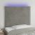 Tăblie de pat cu LED, gri deschis, 100x5x118/128 cm, catifea GartenMobel Dekor