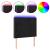 Tăblie de pat cu LED, negru, 100x5x118/128 cm, catifea GartenMobel Dekor