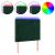 Tăblie de pat cu LED, verde închis, 100x5x118/128 cm, catifea GartenMobel Dekor