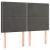Tăblie de pat cu LED, gri închis, 144x5x118/128 cm, catifea GartenMobel Dekor