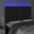 Tăblie de pat cu LED, negru, 144x5x118/128 cm, catifea GartenMobel Dekor