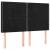 Tăblie de pat cu LED, negru, 144x5x118/128 cm, catifea GartenMobel Dekor