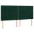 Tăblie de pat cu LED, verde închis, 180x5x118/128 cm, catifea GartenMobel Dekor