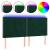 Tăblie de pat cu LED, verde închis, 180x5x118/128 cm, catifea GartenMobel Dekor