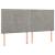 Tăblie de pat cu LED, gri deschis, 200x5x118/128 cm, catifea GartenMobel Dekor