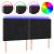 Tăblie de pat cu LED, negru, 200x5x118/128 cm, catifea GartenMobel Dekor