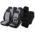 Set huse scaune auto cu husa volan si covorase RoGroup, negru-gri, 16 piese