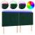 Tăblie de pat cu LED, verde închis, 200x5x118/128 cm, catifea GartenMobel Dekor