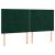 Tăblie de pat cu LED, verde închis, 200x5x118/128 cm, catifea GartenMobel Dekor