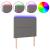 Tăblie de pat cu LED, gri, 90x5x118/128 cm, piele ecologică GartenMobel Dekor