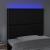 Tăblie de pat cu LED, negru, 100x5x118/128 cm, piele ecologică GartenMobel Dekor