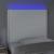 Tăblie de pat cu LED, alb, 100x5x118/128 cm, piele ecologică GartenMobel Dekor