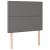 Tăblie de pat cu LED, gri, 100x5x118/128 cm, piele ecologică GartenMobel Dekor