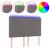 Tăblie de pat cu LED, gri, 144x5x118/128 cm, textil GartenMobel Dekor