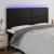 Tăblie de pat cu LED, negru, 200x5x118/128 cm, piele ecologică GartenMobel Dekor