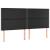 Tăblie de pat cu LED, negru, 200x5x118/128 cm, piele ecologică GartenMobel Dekor