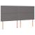 Tăblie de pat cu LED, gri, 200x5x118/128 cm, piele ecologică GartenMobel Dekor