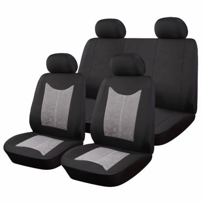 Huse scaune auto universale 9 piese, suede și poliester, airbag