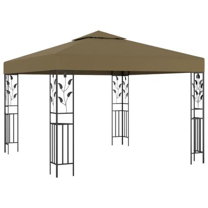 Pavilion de grădină, gri taupe, 3 x 3 m, 180 g/m² GartenMobel Dekor