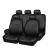Set huse scaune auto RoGroup Roma din piele ecologica, 9 piese, negru