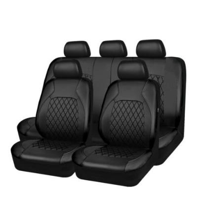Set huse scaune auto RoGroup Roma din piele ecologica, 9 piese, negru