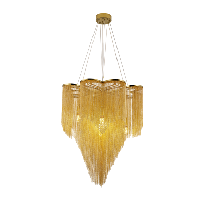 Candelabru MD9021 6xG9, Diametru 60cm, Auriu, Metal