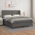 Pat box spring cu saltea, gri, 180x200 cm, piele ecologică GartenMobel Dekor