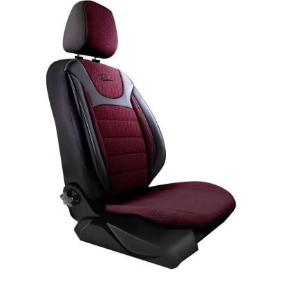 Set huse scaune auto Panda Prestige negru-visiniu, 11 piese