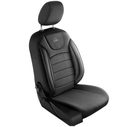 Set huse scaune auto Panda Prestige negru-gri, 11 piese, compatibile universal