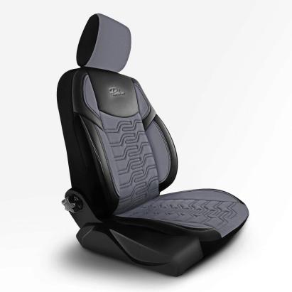 Set huse scaune auto Panda Berlin, gri petrol, 11 piese, design ortopedic