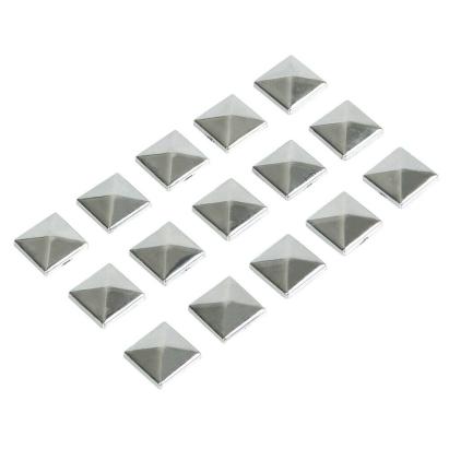 Accesorii cromate autoadezive decorative auto 10x10 mm, set 15 bucati