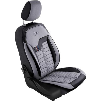 Set huse scaune auto Panda Londra, 11 piese, gri deschis-negru